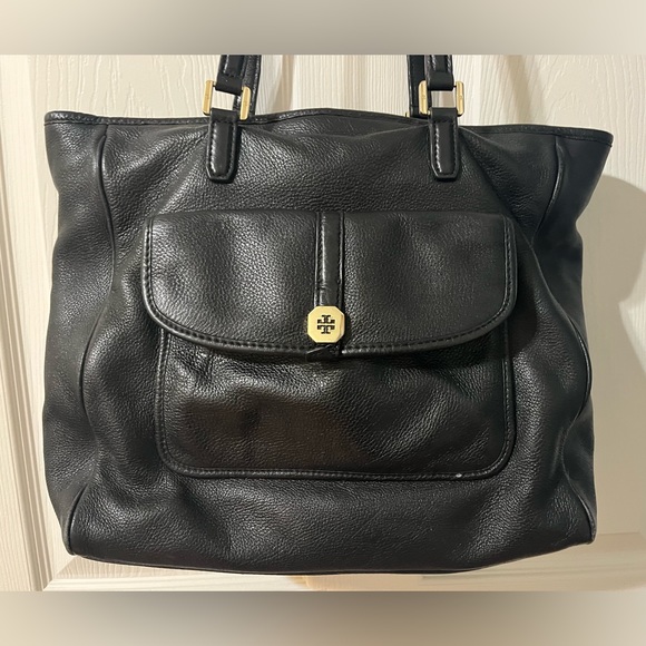 Tory Burch Black Leather Tote Bag - Picture 6 of 6